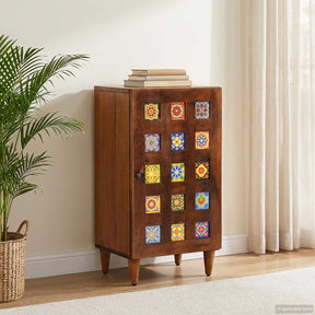 Vidaxl dressoir walnotenhout 40 x 33 x 75 cm massief mango hout