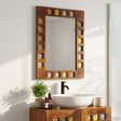 Vidaxl badkamer spiegel met opslag walnotenhout 50 x 70 x 2,5 cm