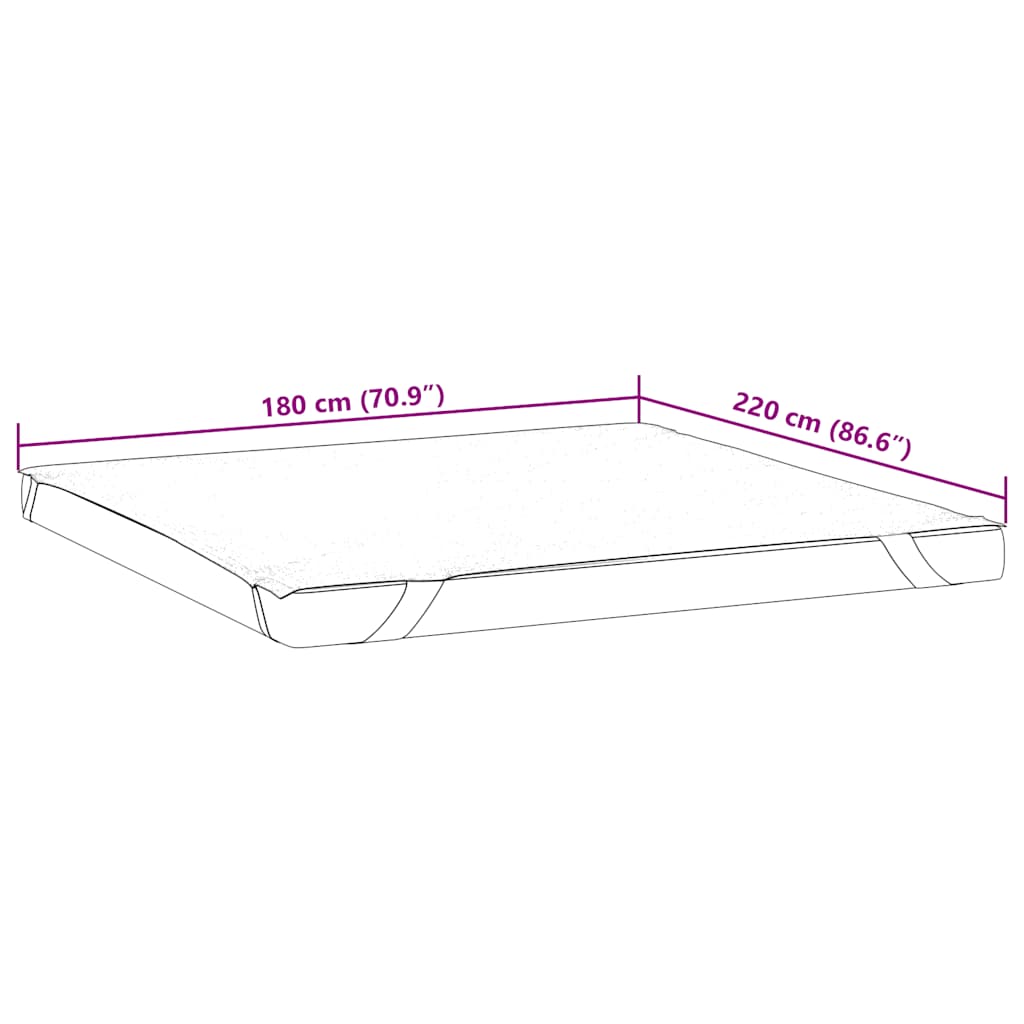 Vidaxl matrasbeschermer waterdicht 180x220 cm wit