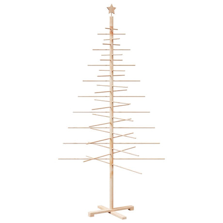 Vidaxl kerstdecoratie kerstboom 210 cm massief grenenhout