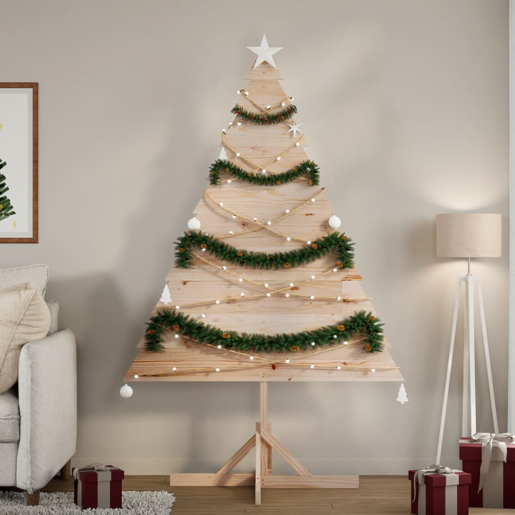 Vidaxl kerstdecoratie kerstboom 180 cm massief hout