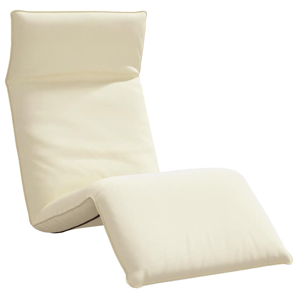 Vidaxl ligstoel inklapbaar 175x54x8,5 cm oxford stof crème