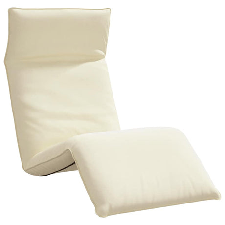Vidaxl ligstoel inklapbaar 175x54x8,5 cm oxford stof crème