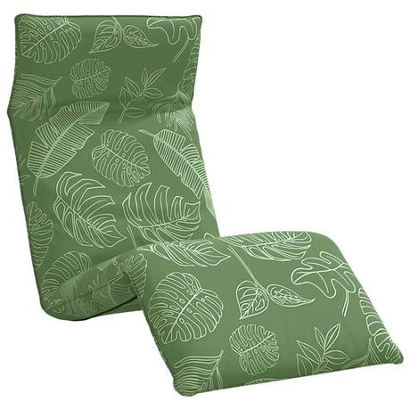 Vidaxl opvouwbare ligstoel bladpatroon 175x54x8,5 cm oxford stof