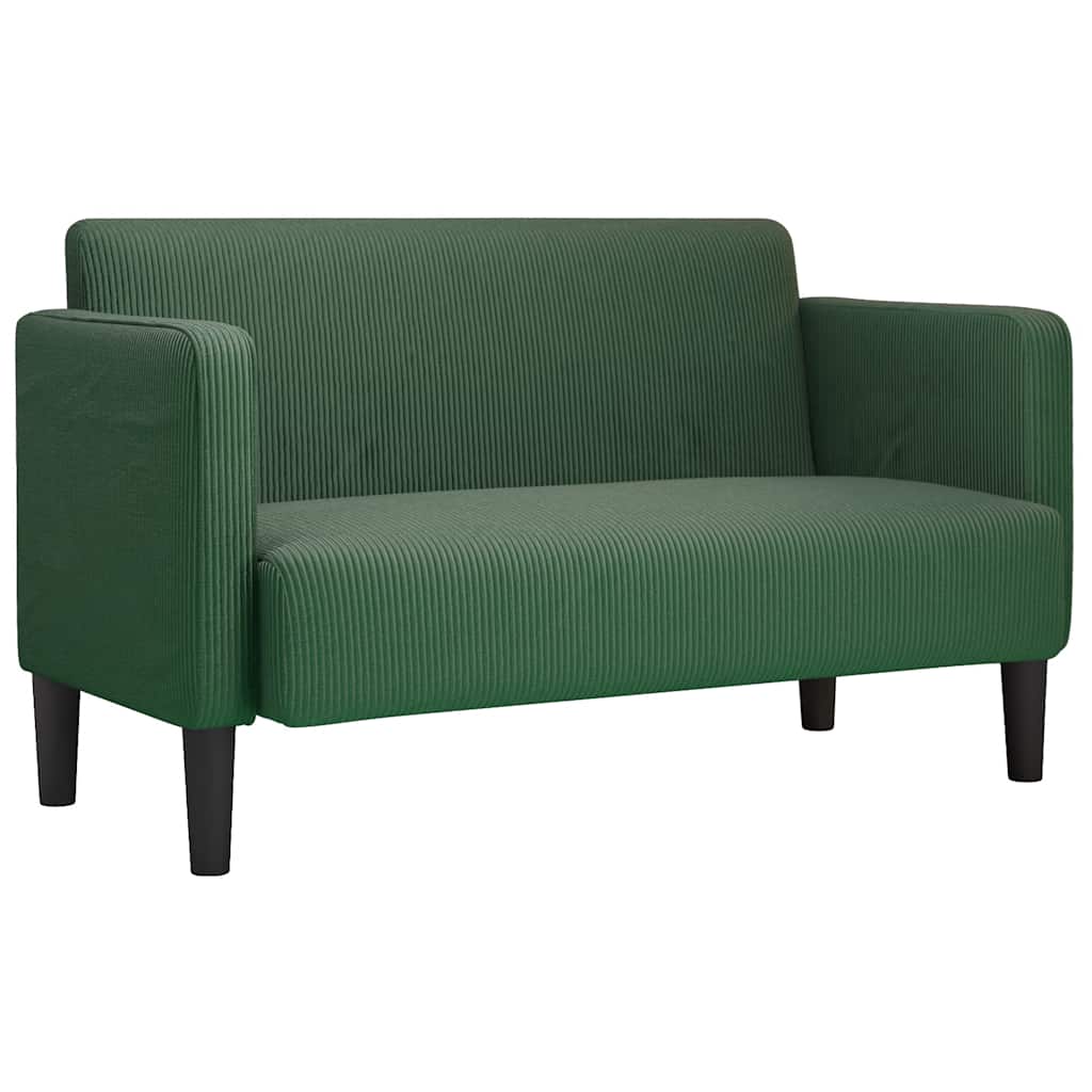 Vidaxl loveseat bank 109 cm corduroy stof donkergroen