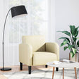 Vidaxl fauteuil met armleuningen 54 cm kunstleer crèmekleurig