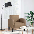 Vidaxl fauteuil met armleuningen cappuccino 54 cm kunstleer