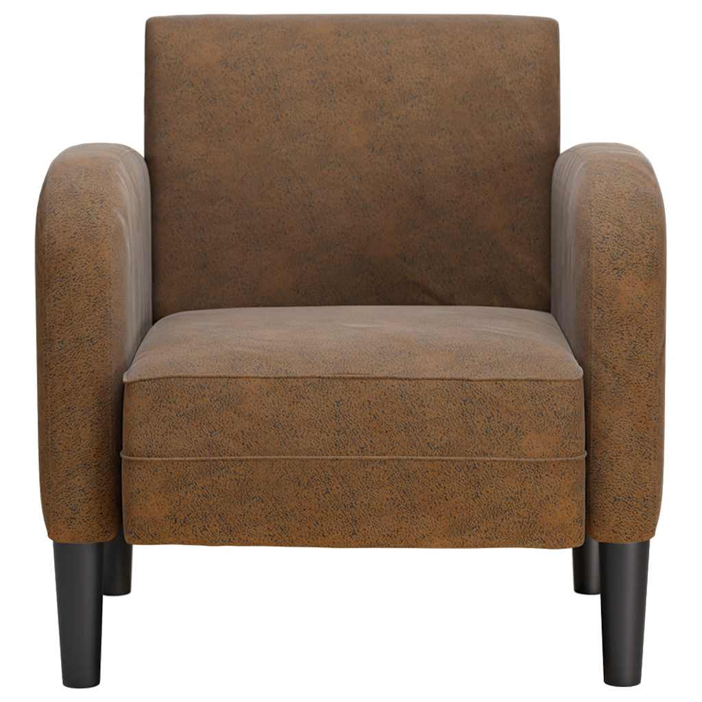 Vidaxl fauteuil met armleuningen 54 cm kunstleer bruin
