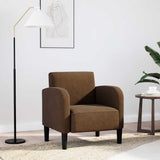 Vidaxl fauteuil met armleuningen 54 cm kunstleer bruin