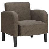 Vidaxl fauteuil met armleuningen 54 cm kunstleer donkergrijs