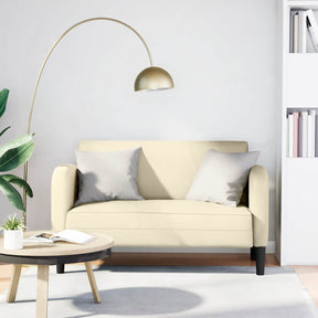 Vidaxl loveseat bank 110 cm kunstleer crèmekleurig