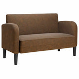 Vidaxl loveseat bank 110 cm kunstleer bruin