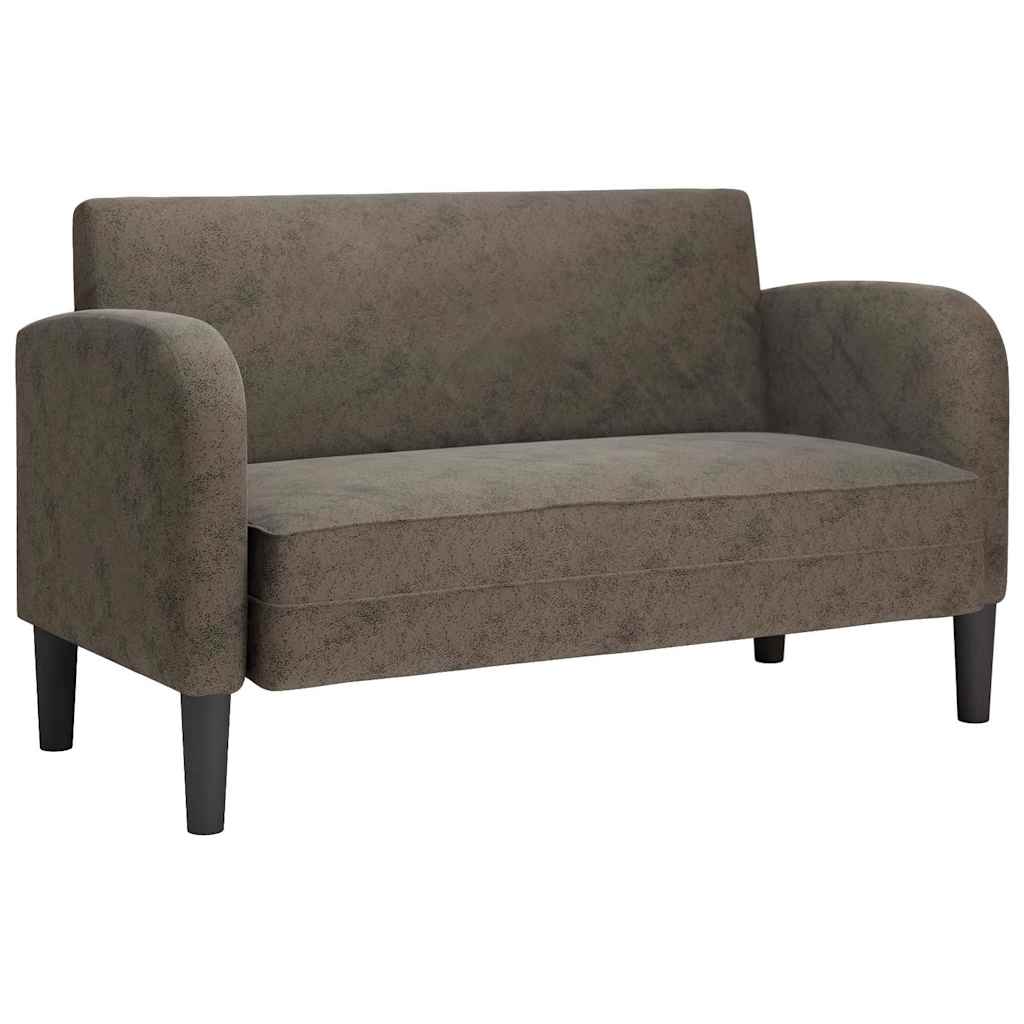 Vidaxl loveseat bank 110 cm kunstleer donkergrijs