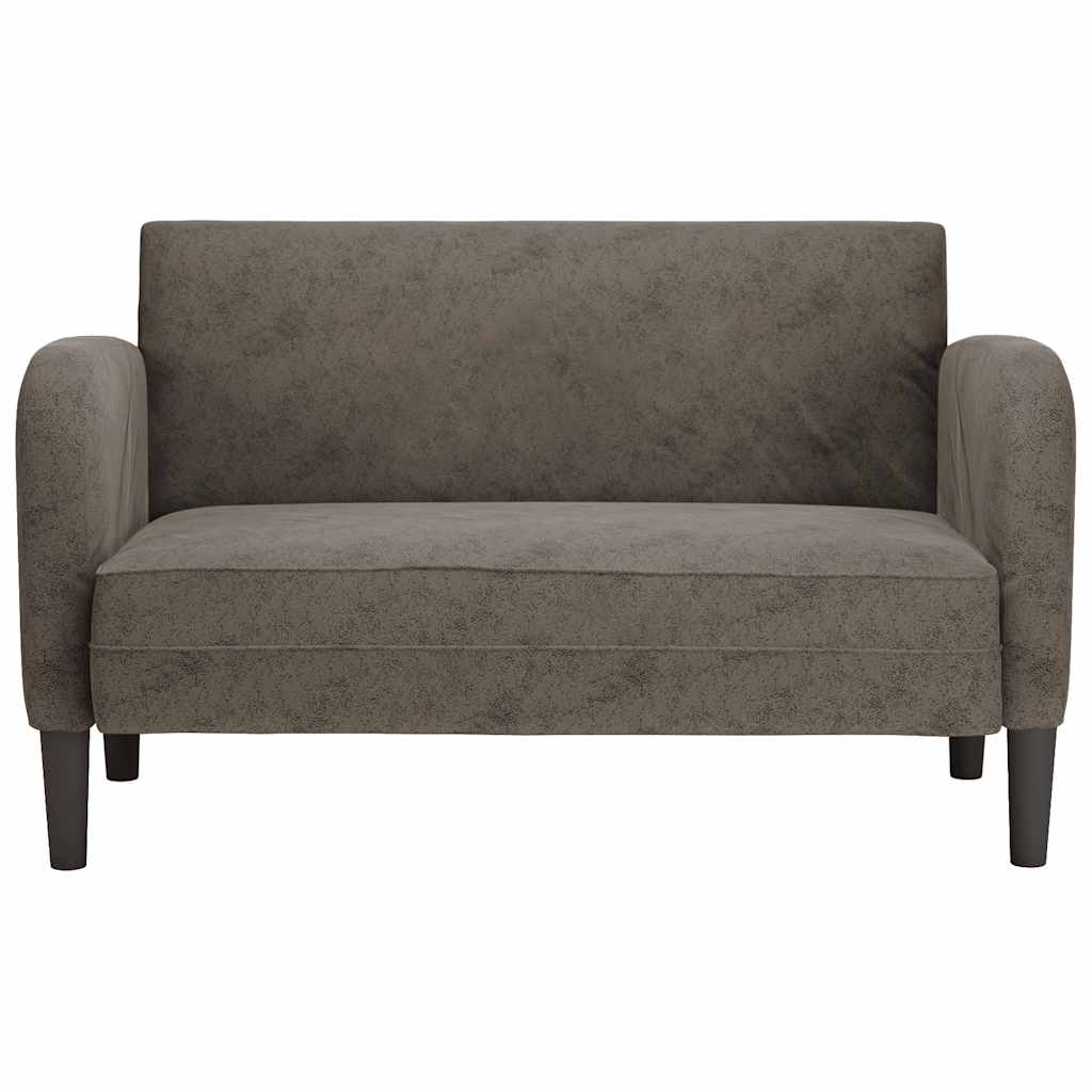 Vidaxl loveseat bank 110 cm kunstleer donkergrijs