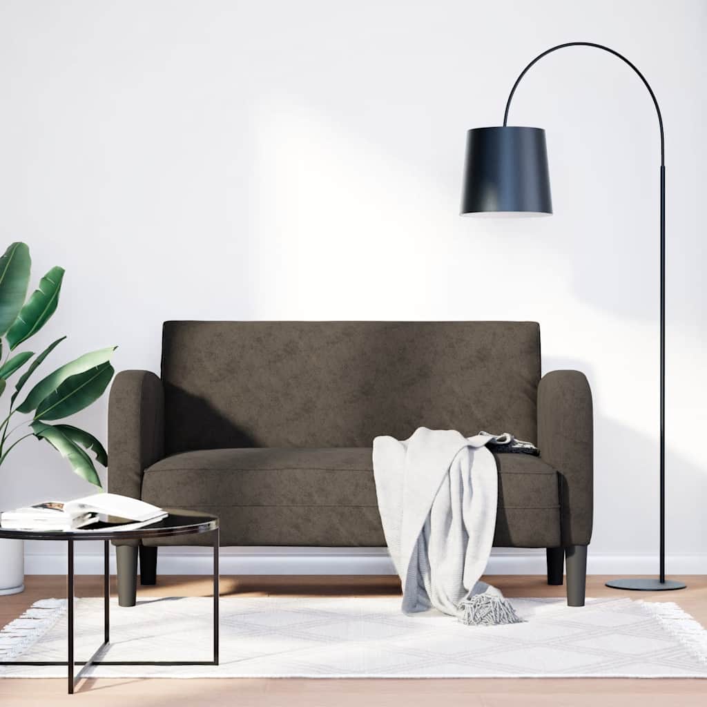 Vidaxl loveseat bank 110 cm kunstleer donkergrijs