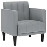 Vidaxl fauteuil met armleuningen lichtgrijs 53 cm stof
