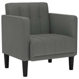 Vidaxl fauteuil met armleuningen 53 cm stof donkergrijs