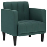 Vidaxl fauteuil met armleuningen donkergroen 53 cm stof