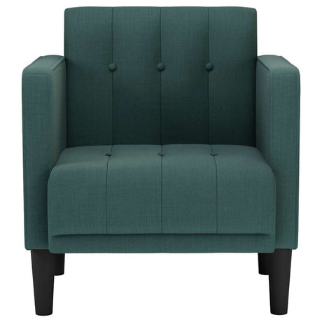 Vidaxl fauteuil met armleuningen donkergroen 53 cm stof
