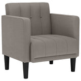 Vidaxl fauteuil met armleuningen taupe 53 cm stof
