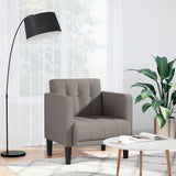 Vidaxl fauteuil met armleuningen taupe 53 cm stof