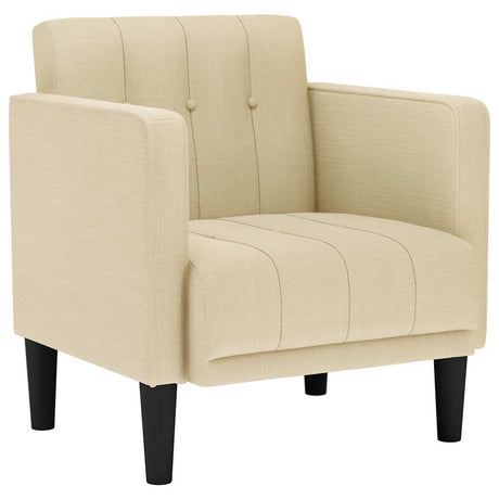 Vidaxl fauteuil met armleuningen crème 53 cm stof