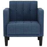 Vidaxl fauteuil met armleuningen blauw 53 cm stof
