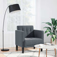 Vidaxl fauteuil met armleuningen donkergrijs 53 cm fluweel
