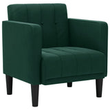 Vidaxl fauteuil met armleuningen donkergroen 53 cm fluweel
