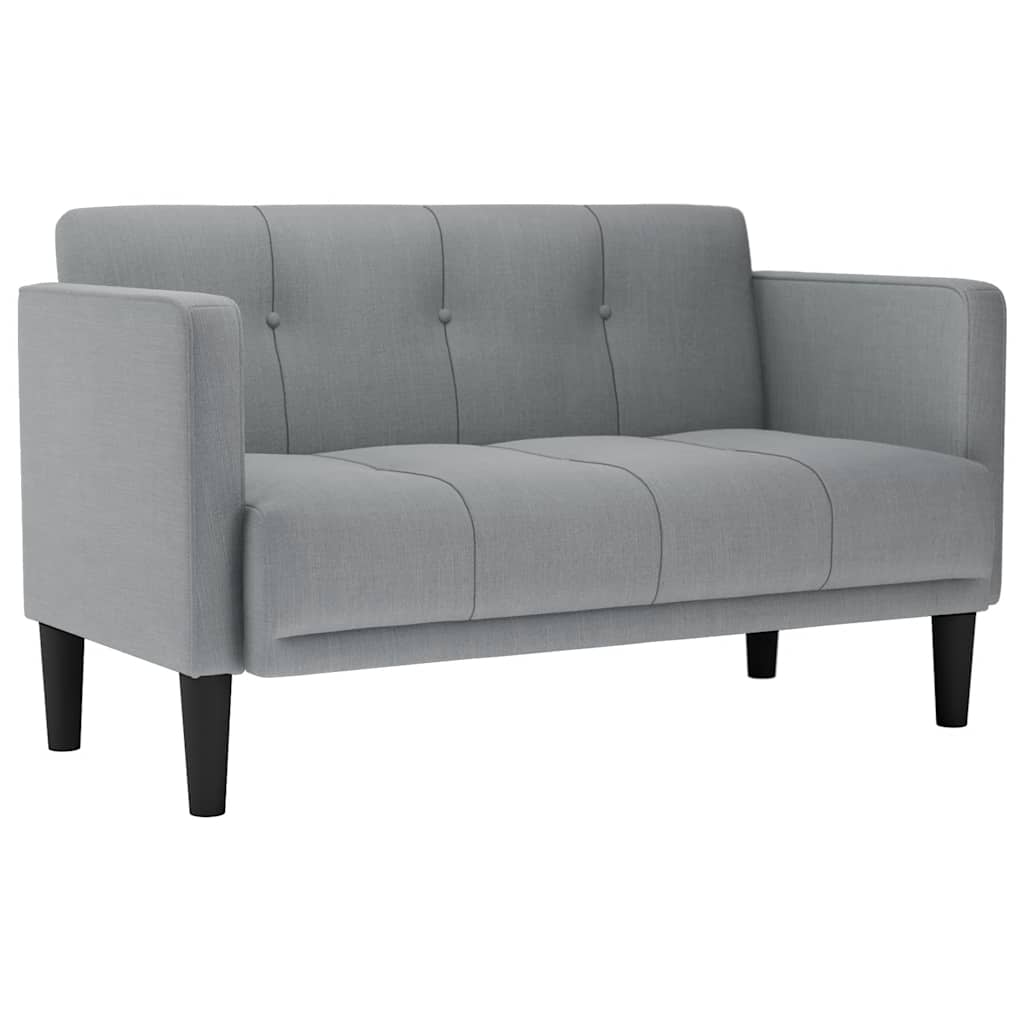 Vidaxl loveseat bank lichtgrijs 111 cm stof