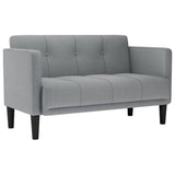 Vidaxl loveseat bank lichtgrijs 111 cm stof