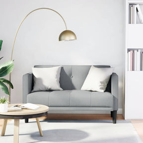 Vidaxl loveseat bank lichtgrijs 111 cm stof