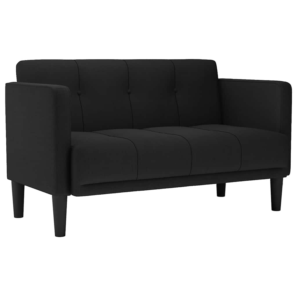 Vidaxl loveseat bank zwart 111 cm stof