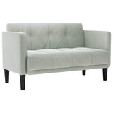 Vidaxl loveseat bank lichtgrijs 111 cm fluweel