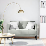 Vidaxl loveseat bank lichtgrijs 111 cm fluweel