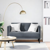 Vidaxl loveseat bank donkergrijs 111 cm fluweel