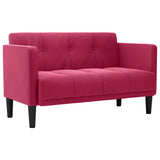 Vidaxl loveseat bank wijnrood 111 cm fluweel