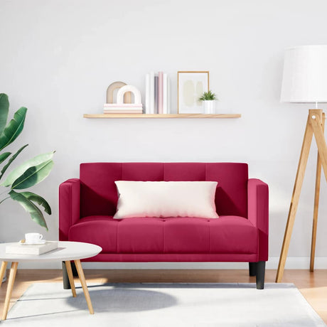 Vidaxl loveseat bank wijnrood 111 cm fluweel