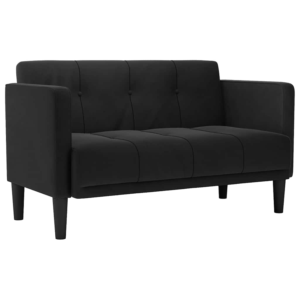 Vidaxl loveseat bank zwart 111 cm fluweel