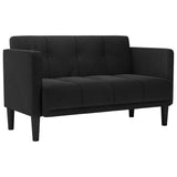 Vidaxl loveseat bank zwart 111 cm fluweel