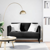 Vidaxl loveseat bank zwart 111 cm fluweel