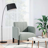 Vidaxl fauteuil met armleuningen 54 cm fluweel lichtgrijs