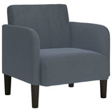 Vidaxl fauteuil met armleuningen 54 cm fluweel donkergrijs