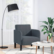 Vidaxl fauteuil met armleuningen 54 cm fluweel donkergrijs