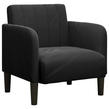 Vidaxl fauteuil met armleuningen 54 cm fluweel zwart