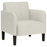 Vidaxl fauteuil met armleuningen 54 cm fluweel crèmekleurig