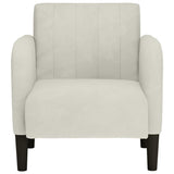 Vidaxl fauteuil met armleuningen 54 cm fluweel crèmekleurig