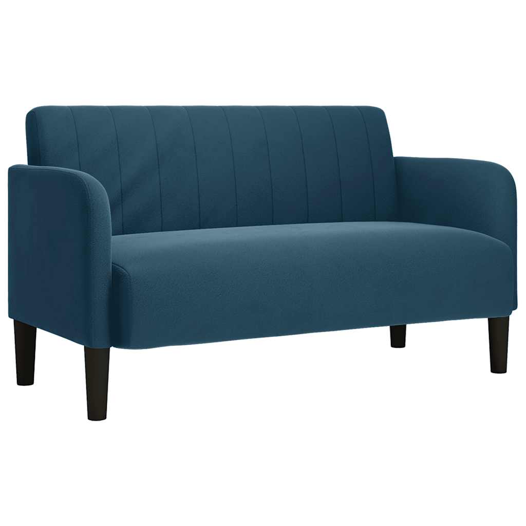 Vidaxl loveseat bank 109 cm fluweel blauw
