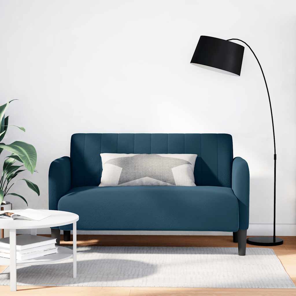 Vidaxl loveseat bank 109 cm fluweel blauw