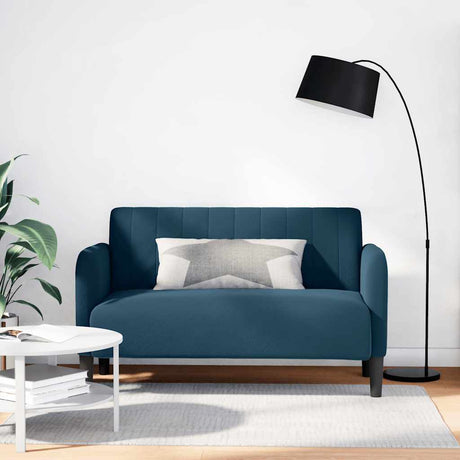 Vidaxl loveseat bank 109 cm fluweel blauw